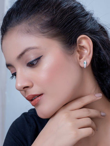 Silver Bali Pattern Earrings [ZJSTPS/26002]