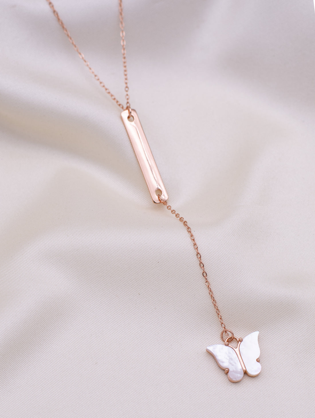 Rose Gold MOP Butterfly Chain [ZJSCH/16191]